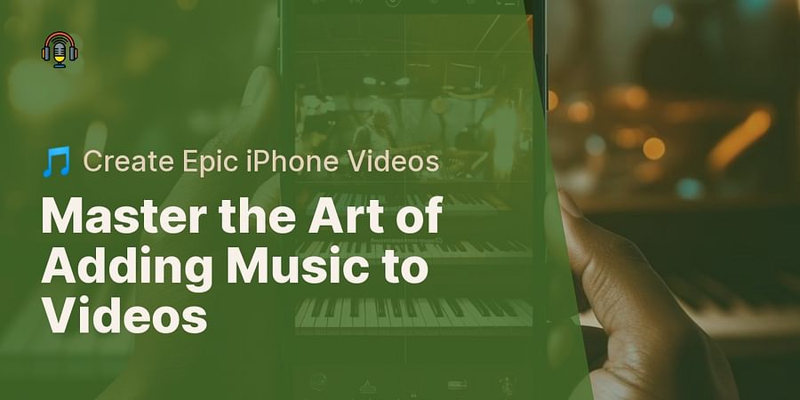 Master the Art of Adding Music to Videos - 🎵 Create Epic iPhone Videos